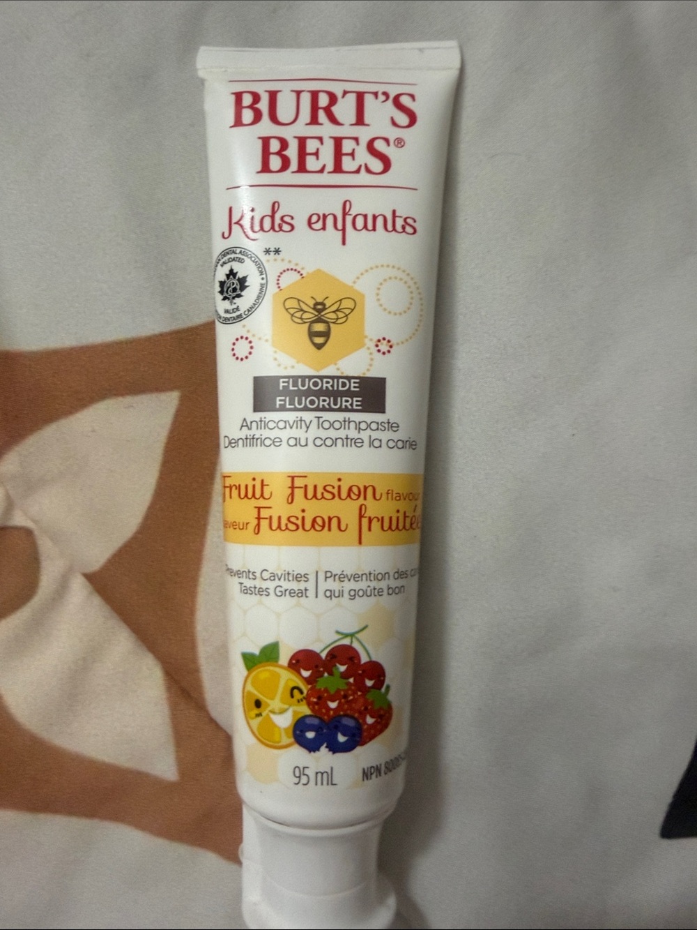 Burt's Bees Kids Fruit Fusion Toothpaste - White, Yellow, Red, Blue, Green